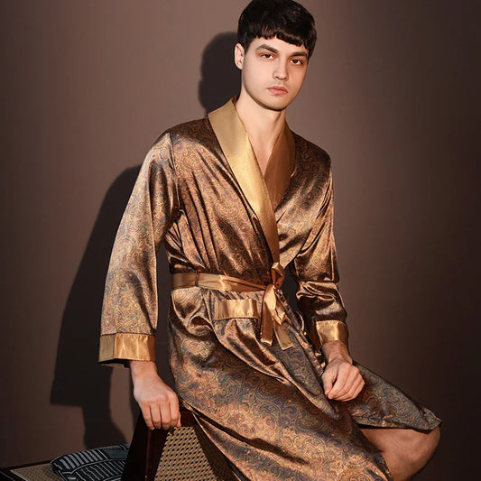 Thin Printed One-piece Robe