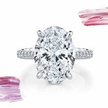 925 Sterling Silver Oval Simulated Diamond Ring