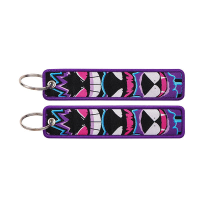 Japanese Anime Embroidered Fob Jet Tag Keychain