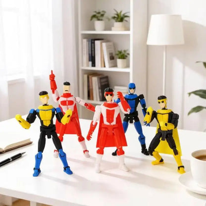 3d Printed Blue-Masked Invincible T13 Dummy Multi-Jointed Action Figure