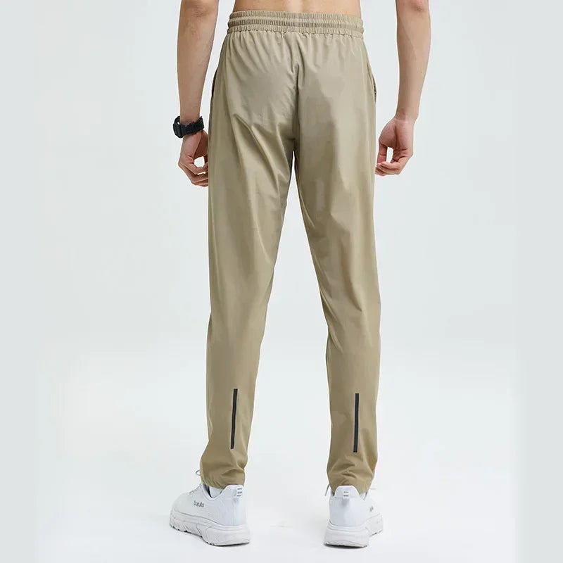 Men’s Ice Silk Quick-Dry Slim Fit Joggers for Running & Gym