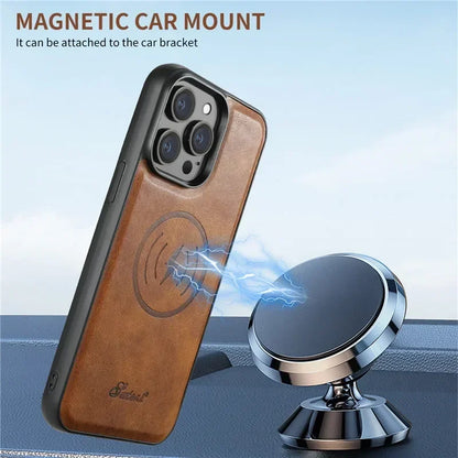2-in-1 Detachable Magnetic MagSafe Wallet Leather Phone Case for iPhone