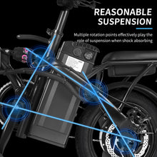 400W Dual Disc Brake Foldable Electric Bicycle Basket