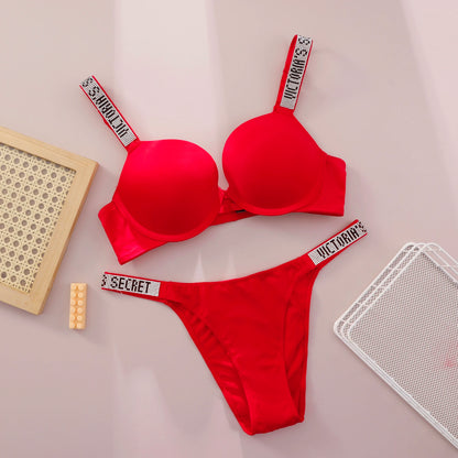 Women's Seamless Lace Push-Up Bra & Panty Lingerie Set