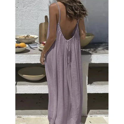 Strapless Backless Long Loose Dress