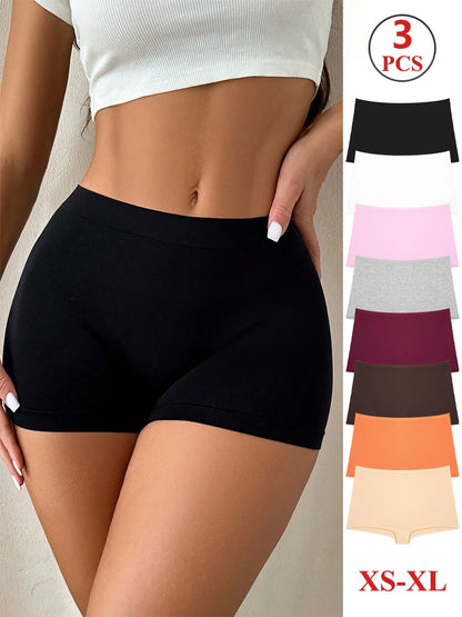 FINETOO 3PCS Cotton Boyshorts