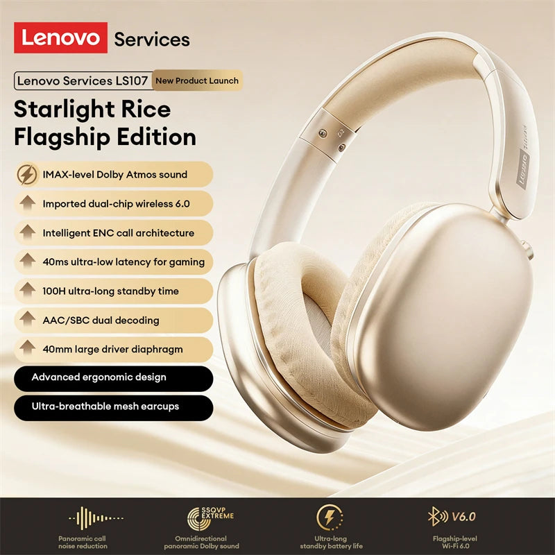 Lenovo LS-107 Wireless Bluetooth Headphones
