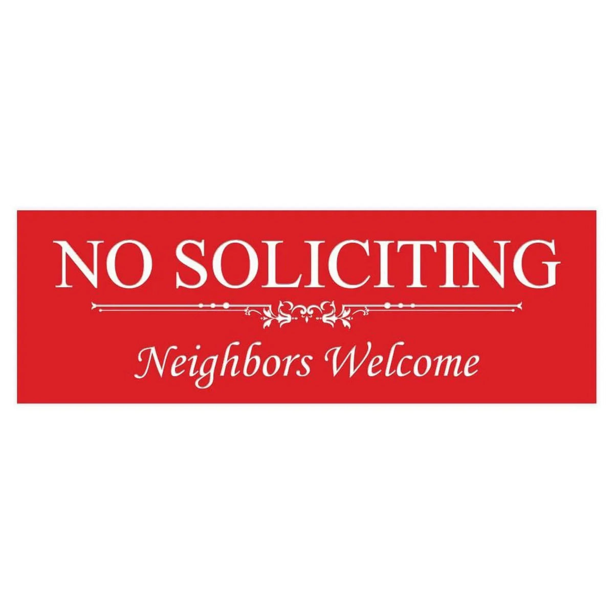 No Soliciting Vintage Metal Aluminum Sign