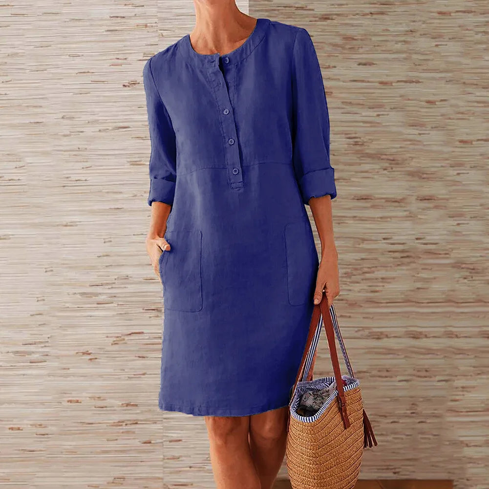 Women's Relaxed Fit Cotton Linen Tunic
