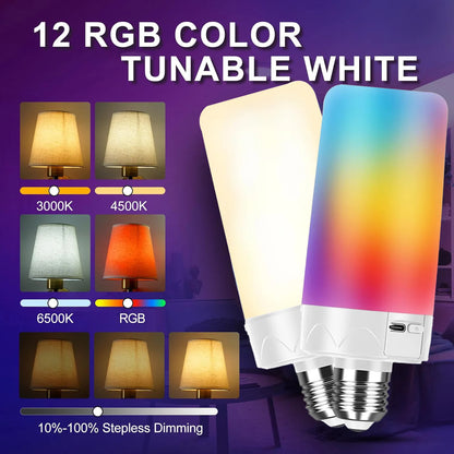 Rechargeable Wireless Emergency LED Light Bulb with Remote & RGB Color Changing