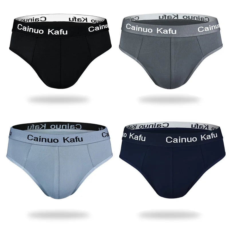 1/3Pcs Men's Breathable Bulge Pouch Briefs - Soft Elastic Plus Size Underwear