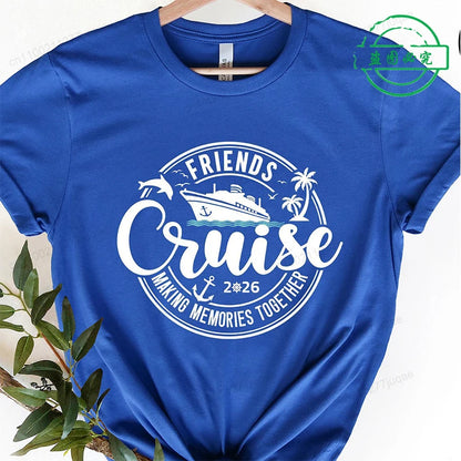 Women’s Cruise Squad 2026 Graphic T-Shirt – Casual Short Sleeve Vacation Tee