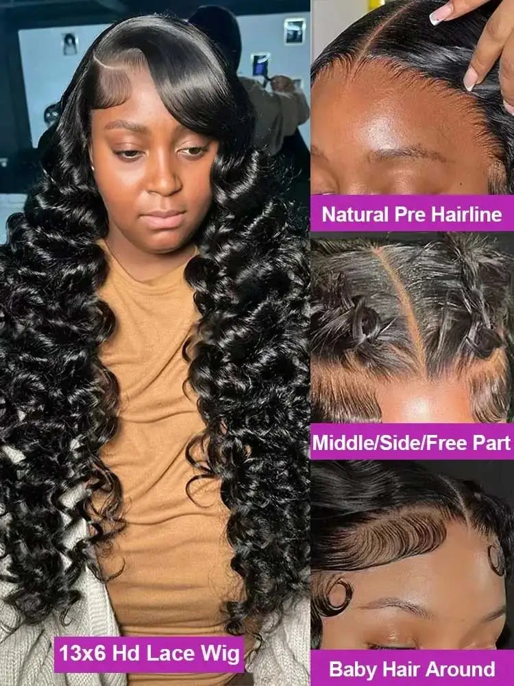Loose Deep Wave 13x6 Lace Front Human Hair Wigs