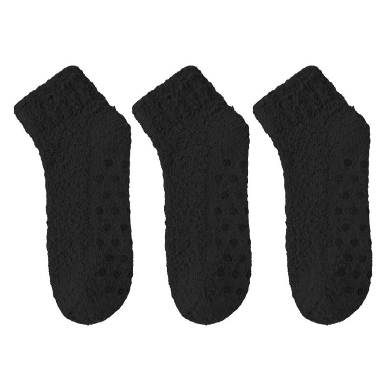 3 Pairs Non-Slip Coral Floor Socks