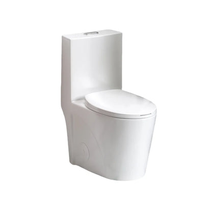 Tornado Flush Elongated One-Piece Toilet with Soft-Close Seat