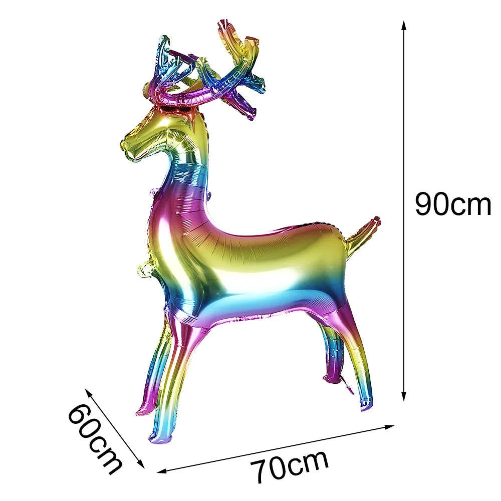 Standing Christmas Foil Balloons, Giant Christmas Tree Santa Snowman Reindeer Rocking Horse Balloons