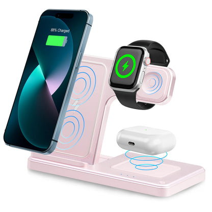 3 In 1 Wireless Charging Station Magnetic Fast Charging For iPhone