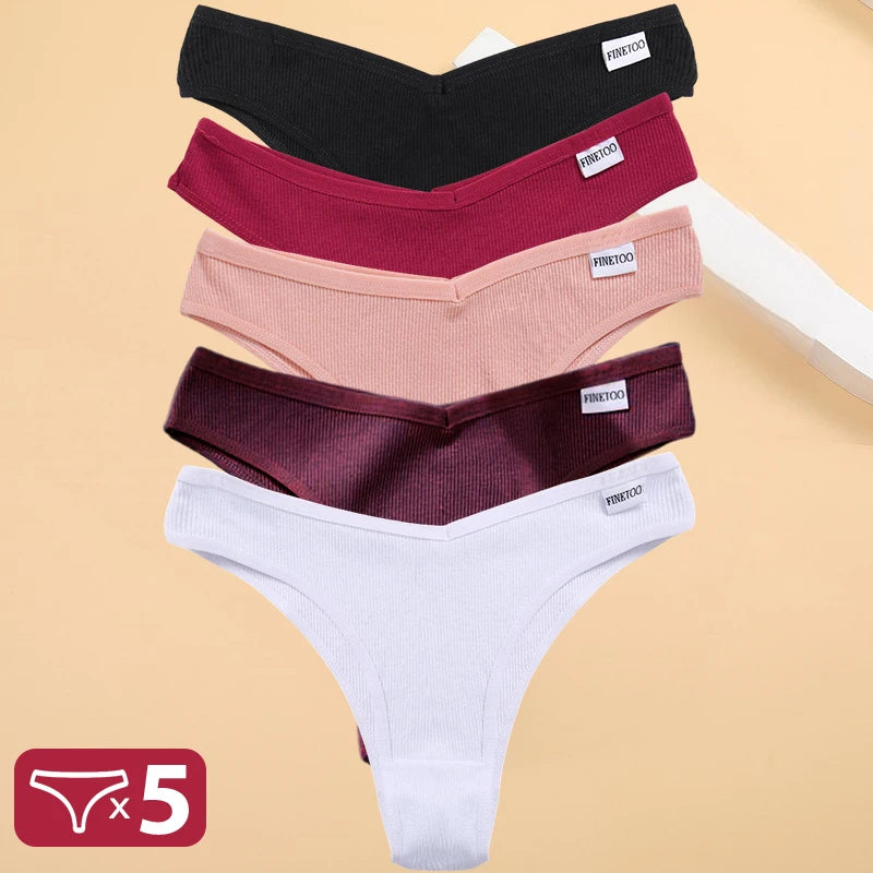 5PCS Cotton Thongs