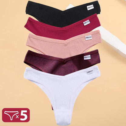 5PCS Cotton Thongs