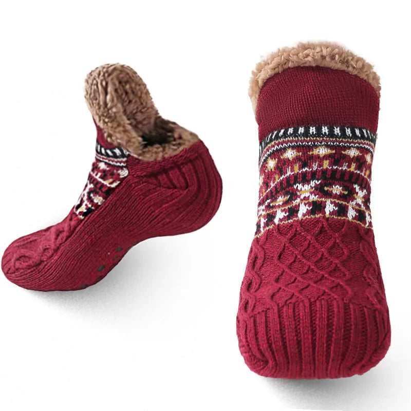 Winter Knitted Slippers Socks