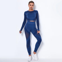 2PCS Seamless Quick Dry Long-sleeved Fitness Set