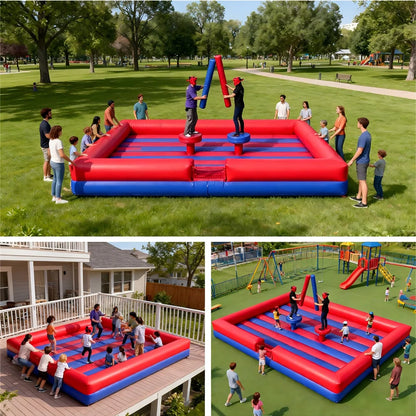 13x13ft Inflatable Gladiator Jousting Arena Party Game Set