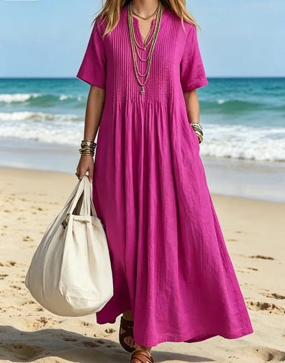 Women's Elegant A-Line Mesh Accent Dress