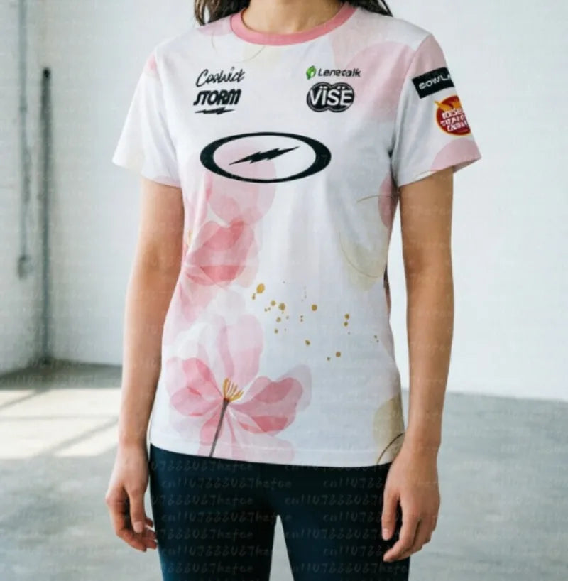 Coolwick Storm Floral Graphic Performance Bowling Jersey
