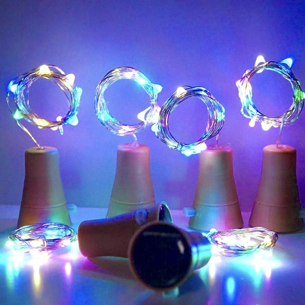 Solar Wine Bottle Cork Copper Wire Fairy Lights (20 LEDs)