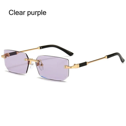 UV400 Rimless Rectangle Sunglasses