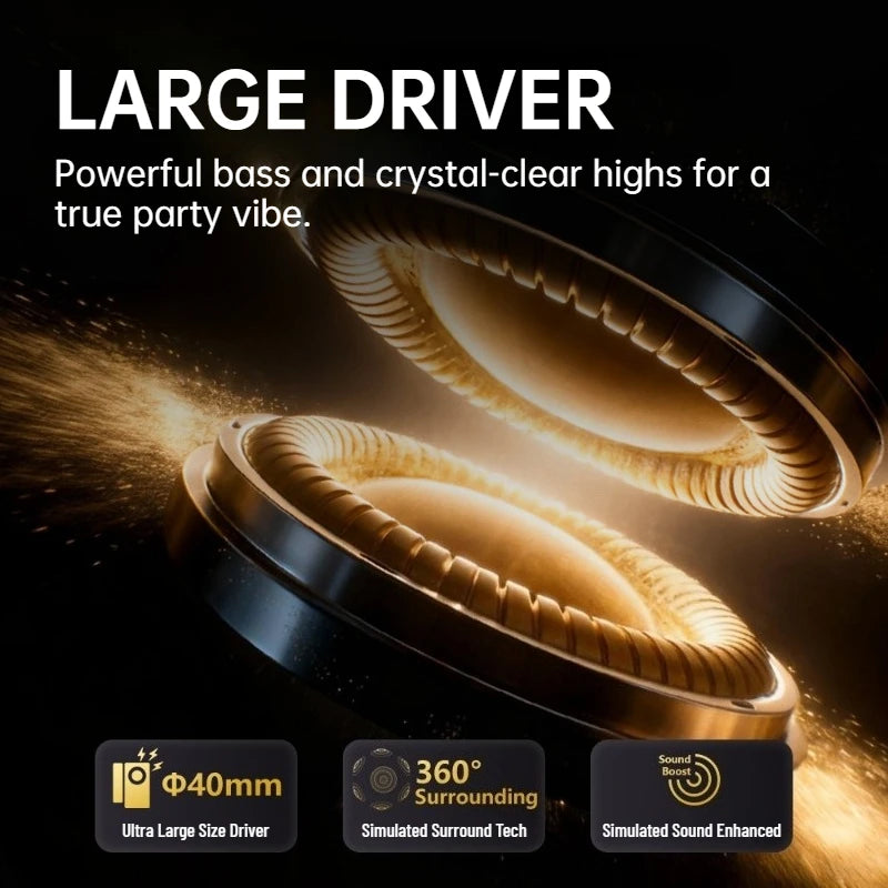 Monster Harmonic N21 Wireless Bluetooth 6.0 Over-Ear Foldable Headphones