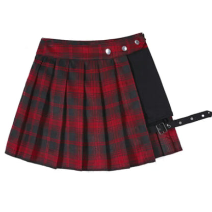 Women's Punk Gothic High-Waisted Bandage Mini Skirt
