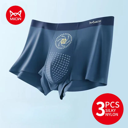MiiOW 3pcs Breathable Seamless Boxer Shorts