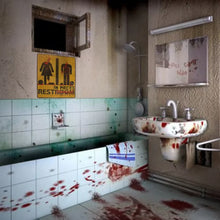 Halloween Horror Night Mural Bloody Bathroom Toilet Stickers