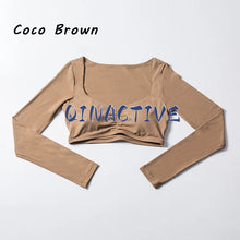 QINACTIVE Crop Top Long Sleeve Shirt