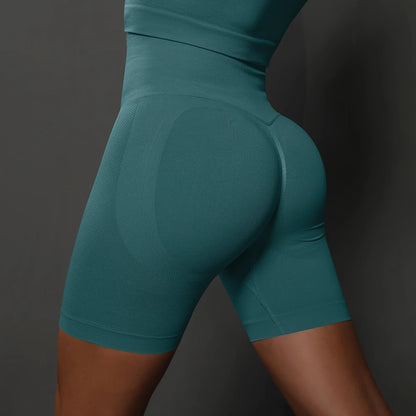 Seamless High Waist Sports Shorts