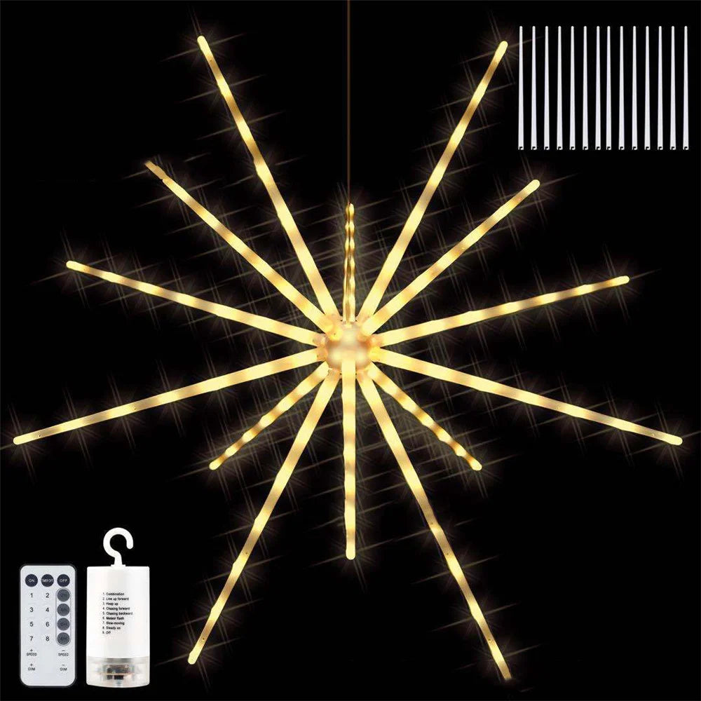 Hanging Firework LED Fairy String Lights with Remote (8 Modes)