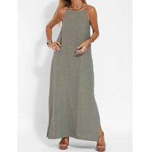 Cotton Side Split Long Summer Dress