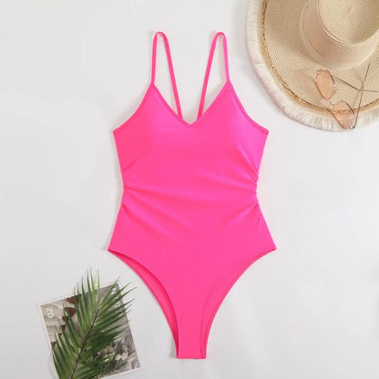 One-Piece High Cut Bathing Suit
