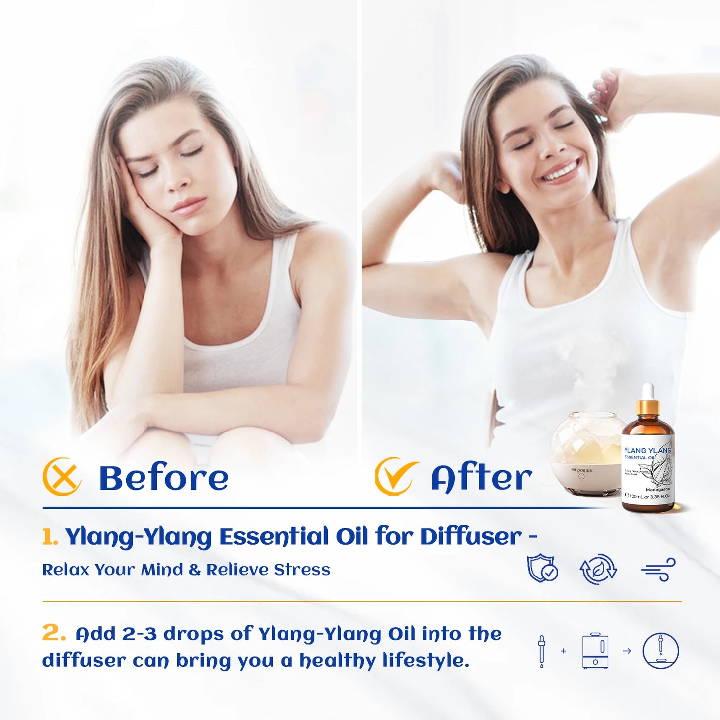HIQILI 100% Pure Natural Essential Oil (100ml / 3.38 fl. oz)