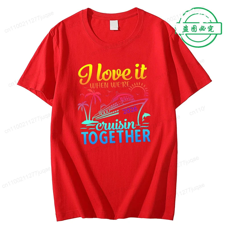 Women’s Cruise Squad 2026 Graphic T-Shirt – Casual Short Sleeve Vacation Tee