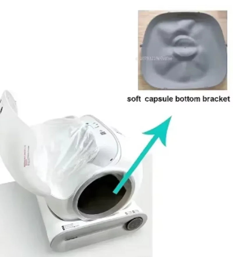 Automatic Cat Litter Box Accessories - Replacement Bin Door, Threshold Guard, Filter Screen & Garbage Bags Set