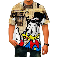 Funny Duck Cartoon Printed Cotton T-shirt
