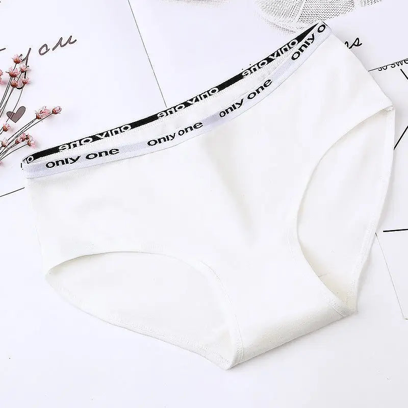 3-Pack Women's Pure Cotton Mid-Waist Briefs