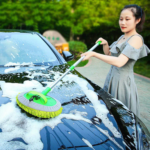 Rotating Car Wash Mop with Three-Section Telescopic Handle