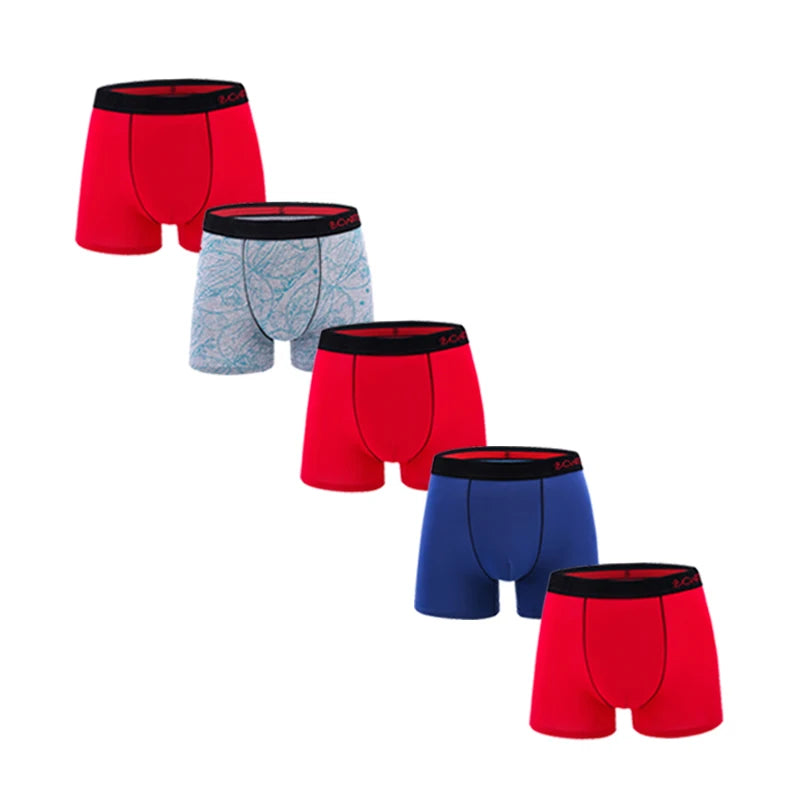 BONITOS Men's Cotton Printed Boxer Shorts Set (5 - Pair)