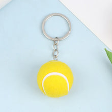 Tennis Ball Metal Keychain