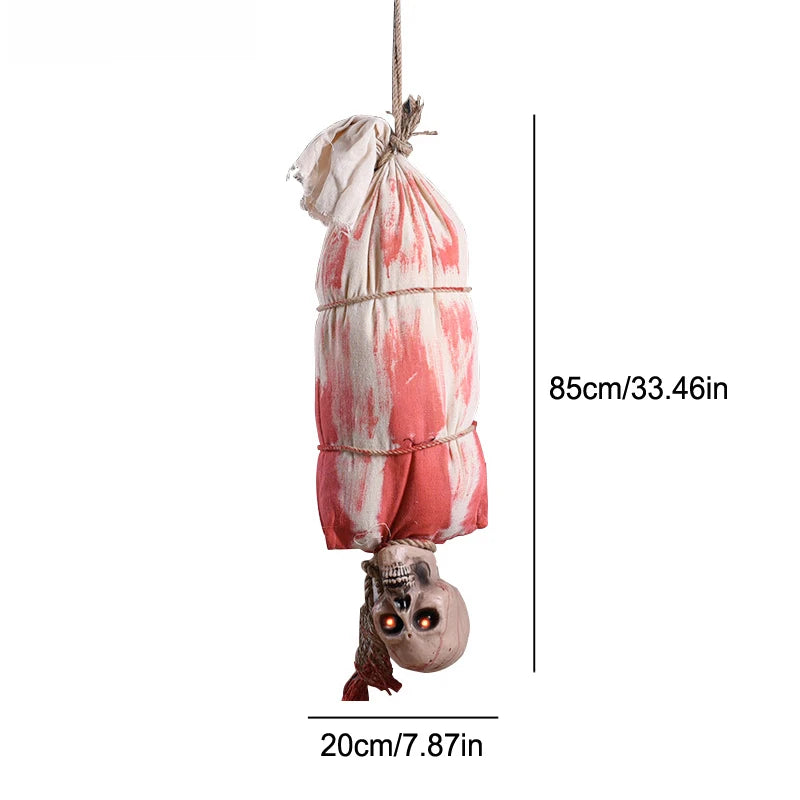 Spooky Halloween Hanging Ghost Decor – Creepy Tattered Linen Grim Reaper Prop for Haunted House, Yard & Party Decor