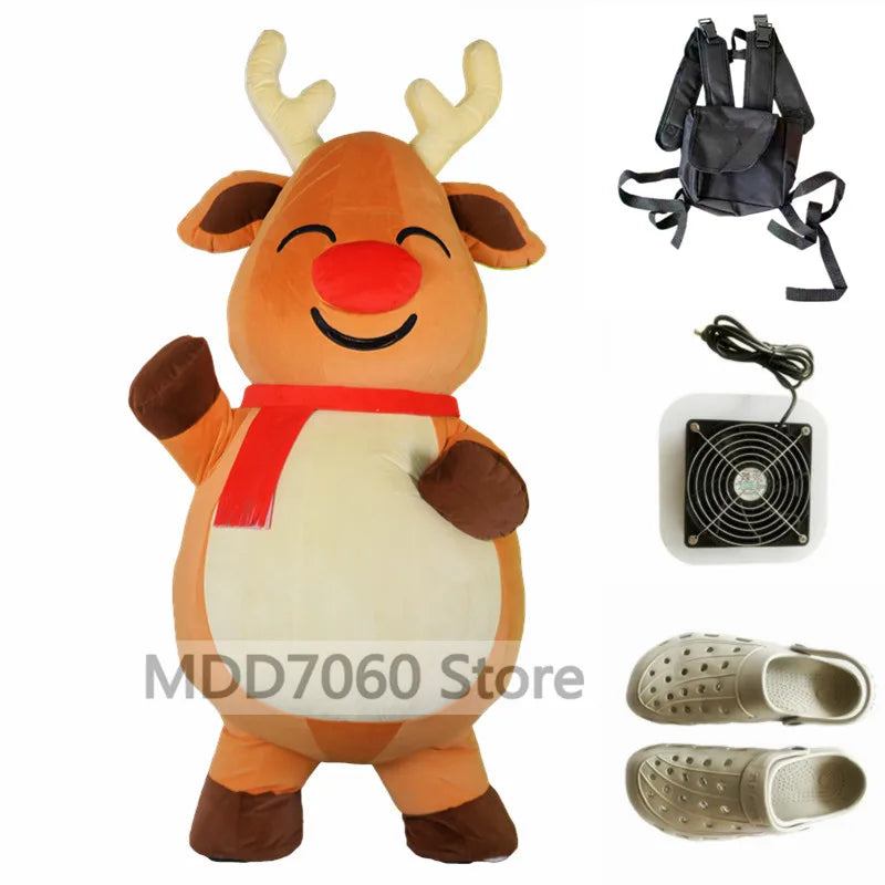 Giant Panda & Polar Bear Inflatable Costume – Adult Walking Plush Mascot Suit for Cosplay & Parties