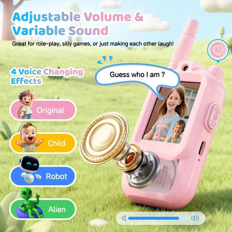 Kids Rechargeable Video Walkie Talkies (2-Pack)